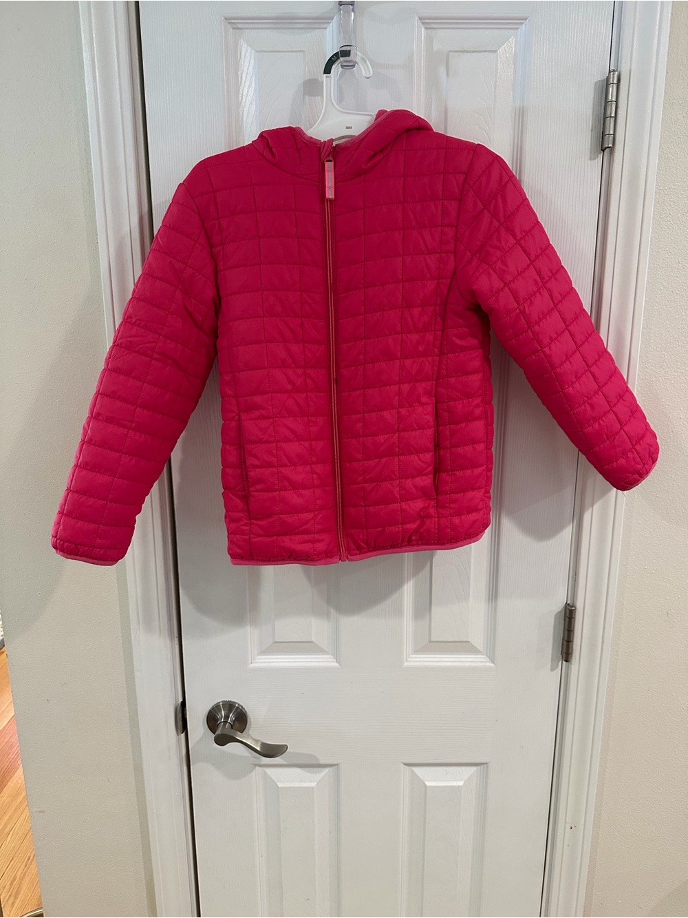 Cat & Jack Kids Hooded Quilted Jacket - Pink Size 8 (M)